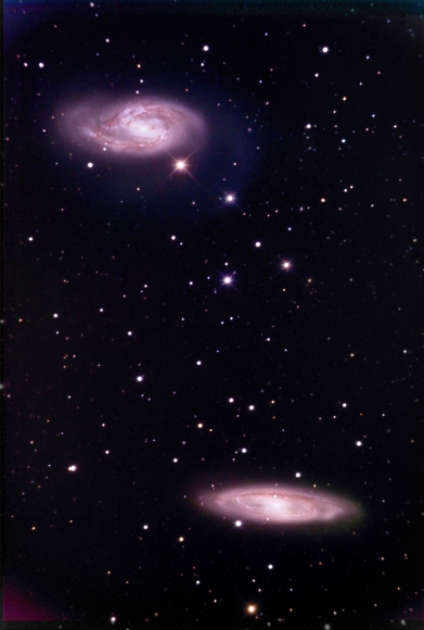 M65 and 66 Galaxy Pair in Leo 2018-04-10 NJ