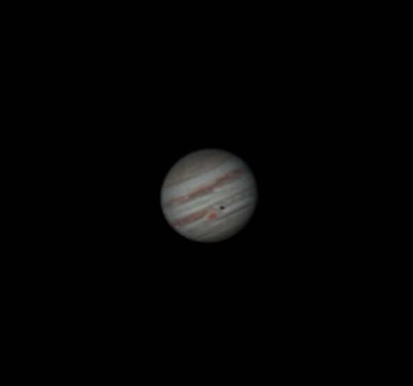 Jupiter Io and Io shadow Jan 14 2024 RAParker